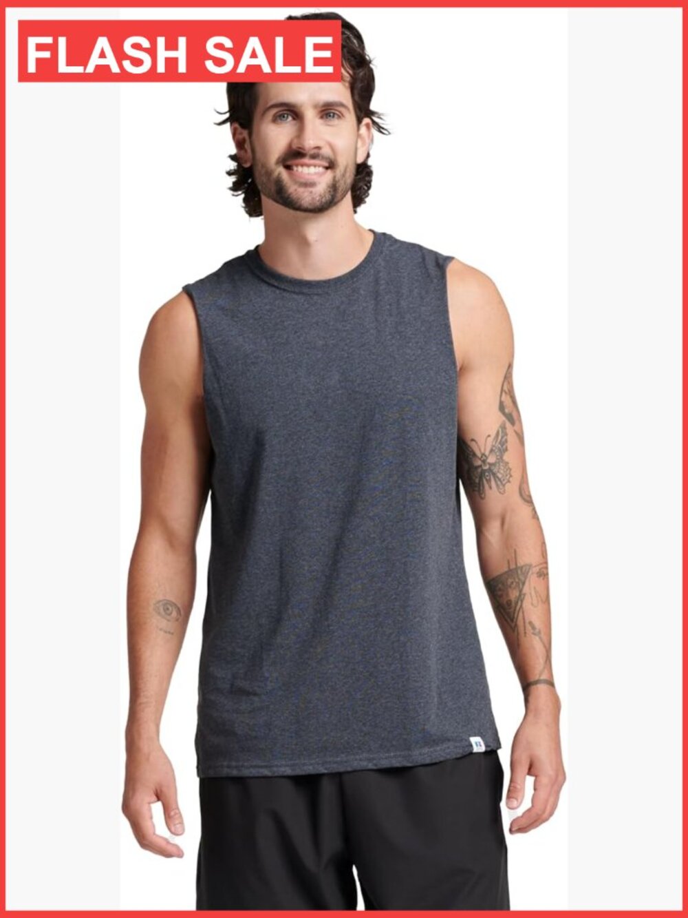 Men's Sleeveless Muscle Shirts (Pack of 2), Athletic